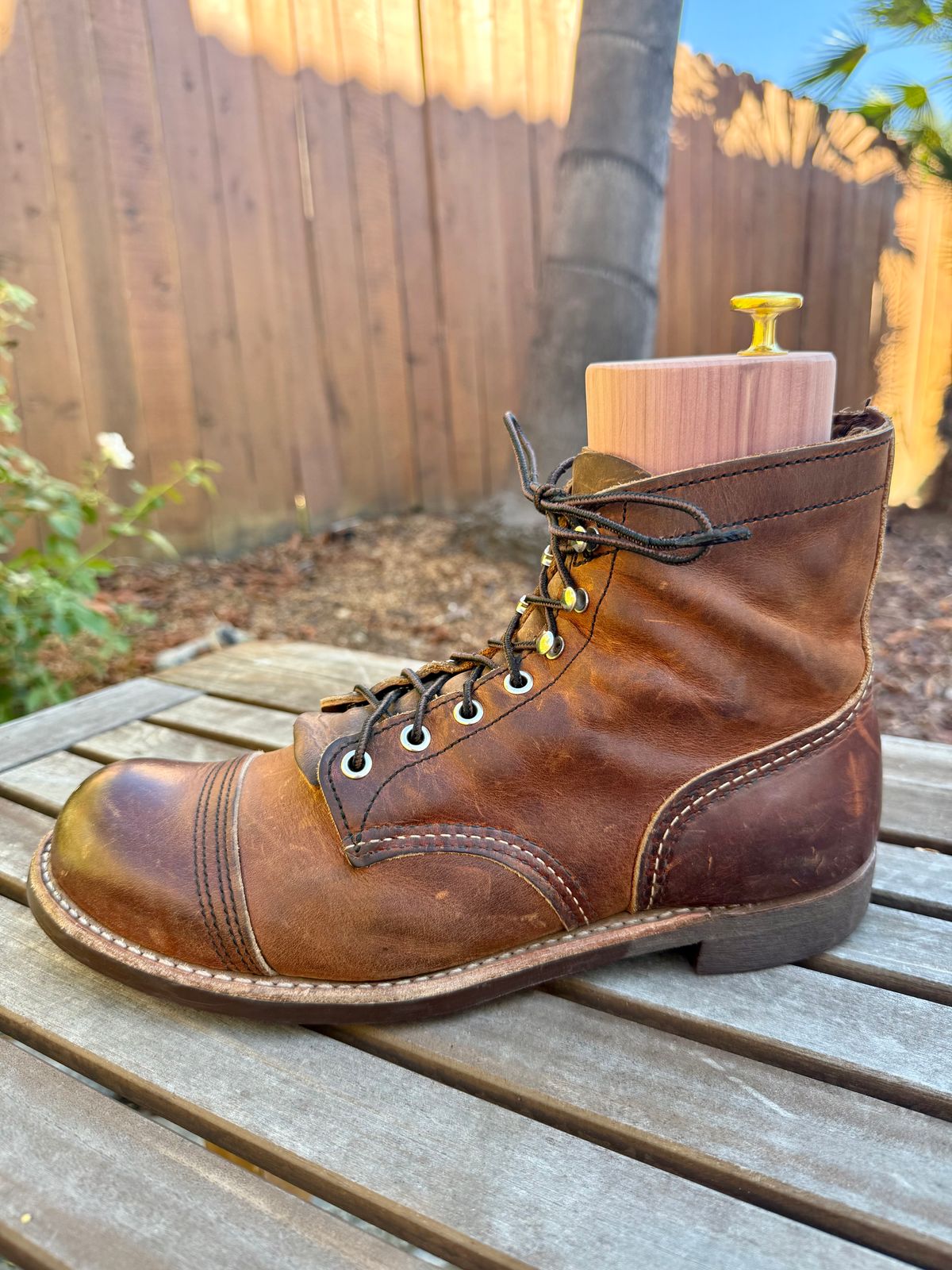 Photo by ER_Stitcher on October 18, 2025 of the Red Wing Iron Ranger in S.B. Foot Copper Rough and Tough.