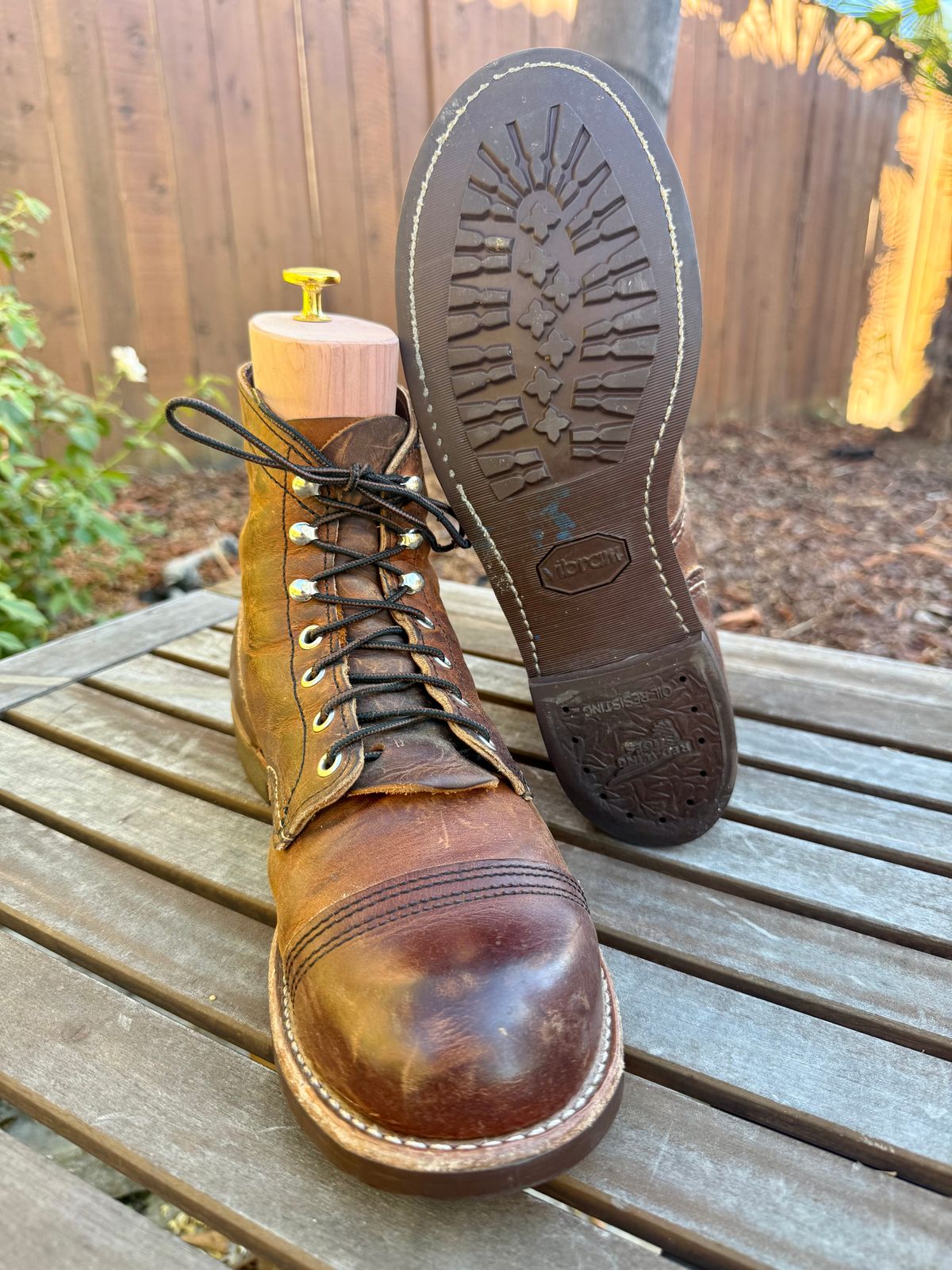 Photo by ER_Stitcher on October 18, 2025 of the Red Wing Iron Ranger in S.B. Foot Copper Rough and Tough.