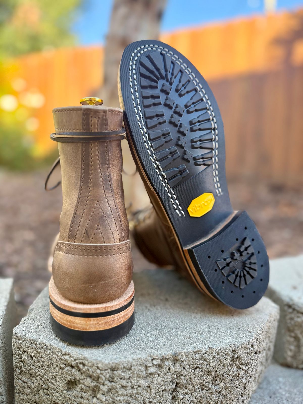 Photo by ER_Stitcher on November 1, 2025 of the Nicks MTO in Horween Natural Predator.