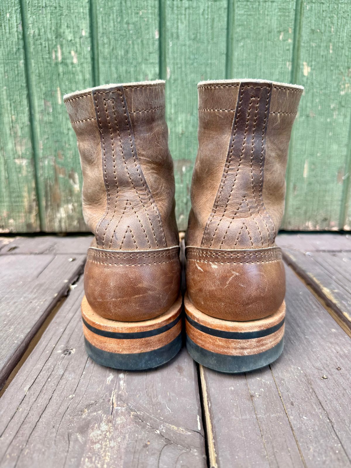 Photo by ER_Stitcher on December 2, 2025 of the Nicks MTO in Horween Natural Predator.