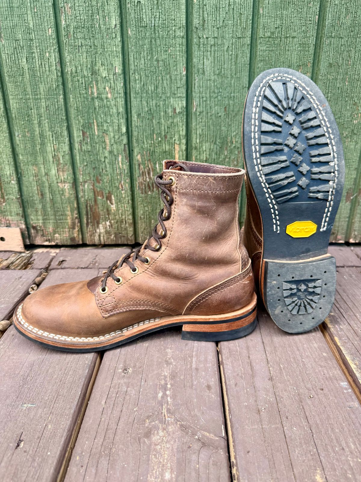 Photo by ER_Stitcher on December 2, 2025 of the Nicks MTO in Horween Natural Predator.