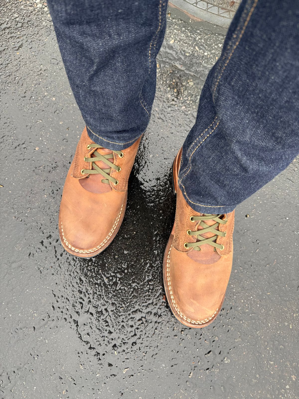 Photo by ER_Stitcher on January 1, 2026 of the Nicks MTO in Horween Natural Predator.