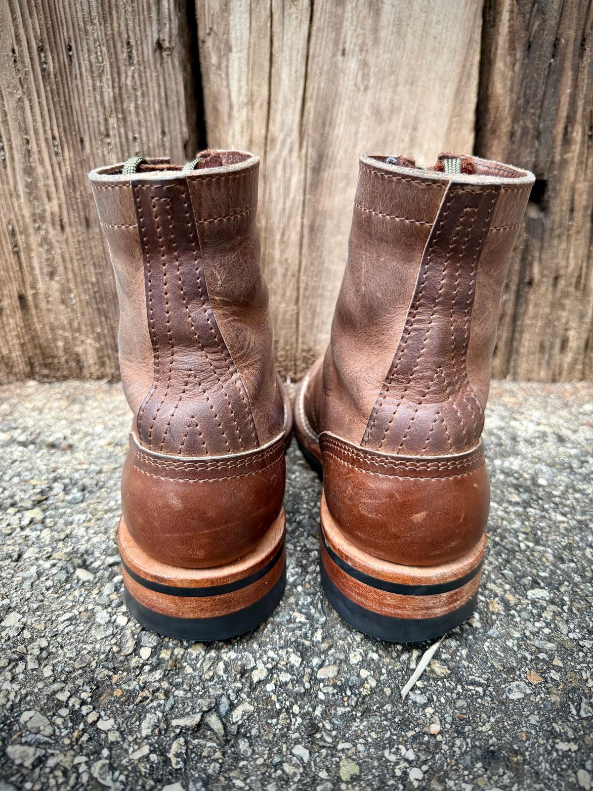 Photo by ER_Stitcher on January 3, 2026 of the Nicks MTO in Horween Natural Predator.