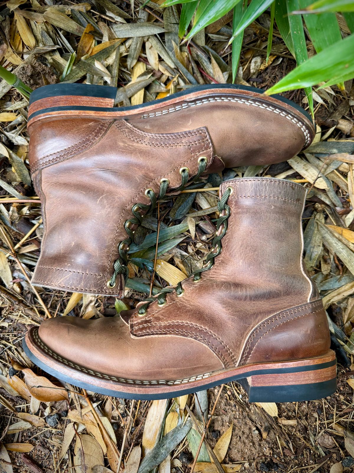 Photo by ER_Stitcher on January 2, 2026 of the Nicks MTO in Horween Natural Predator.