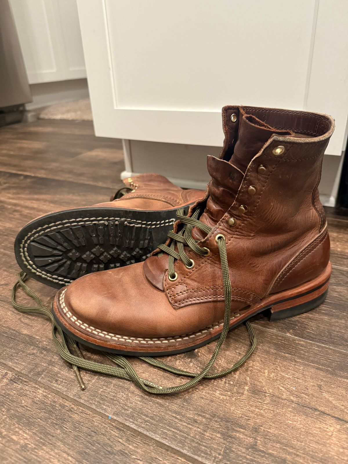 Photo by ER_Stitcher on January 18, 2026 of the Nicks MTO in Horween Natural Predator.