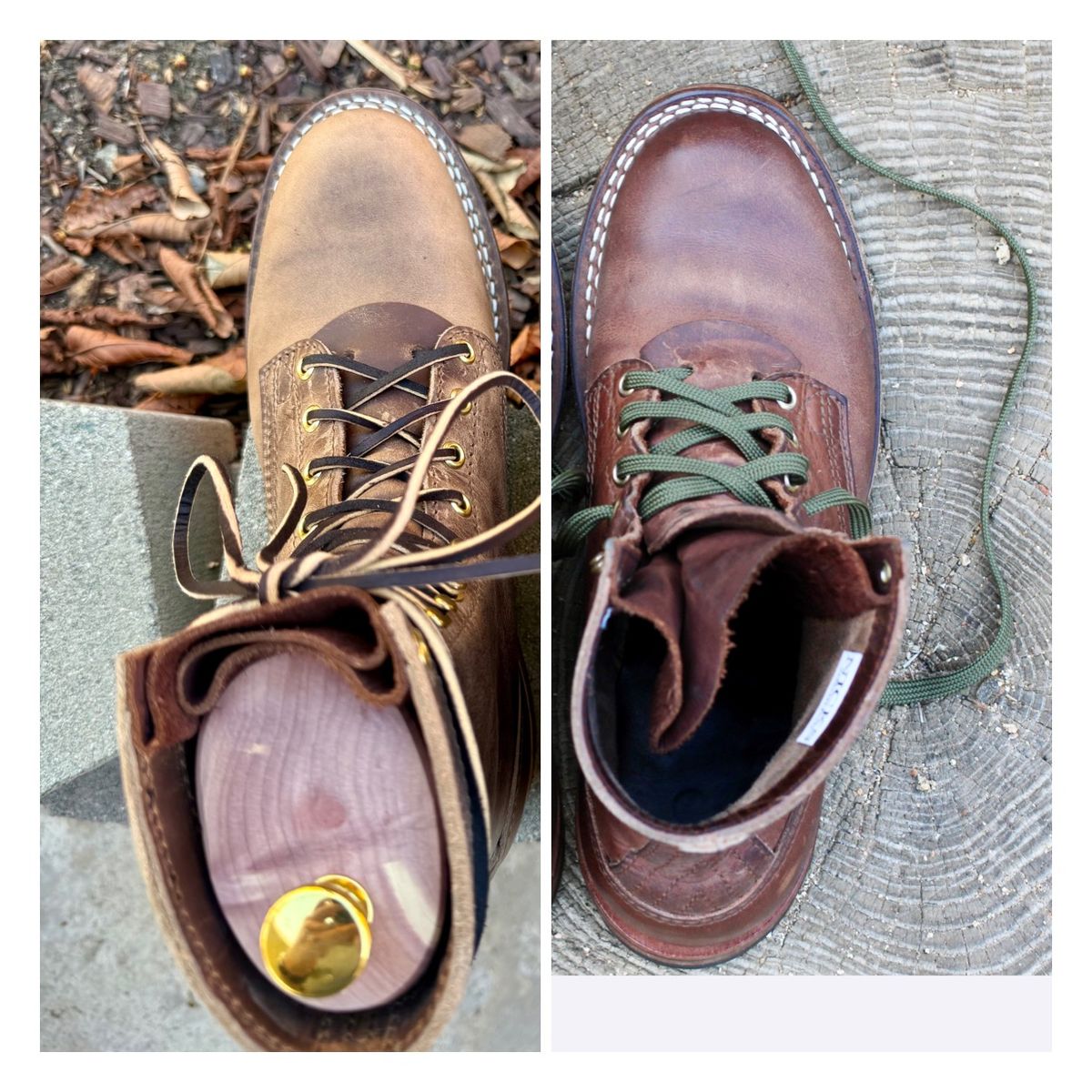 Photo by ER_Stitcher on April 5, 2026 of the Nicks MTO in Horween Natural Predator.