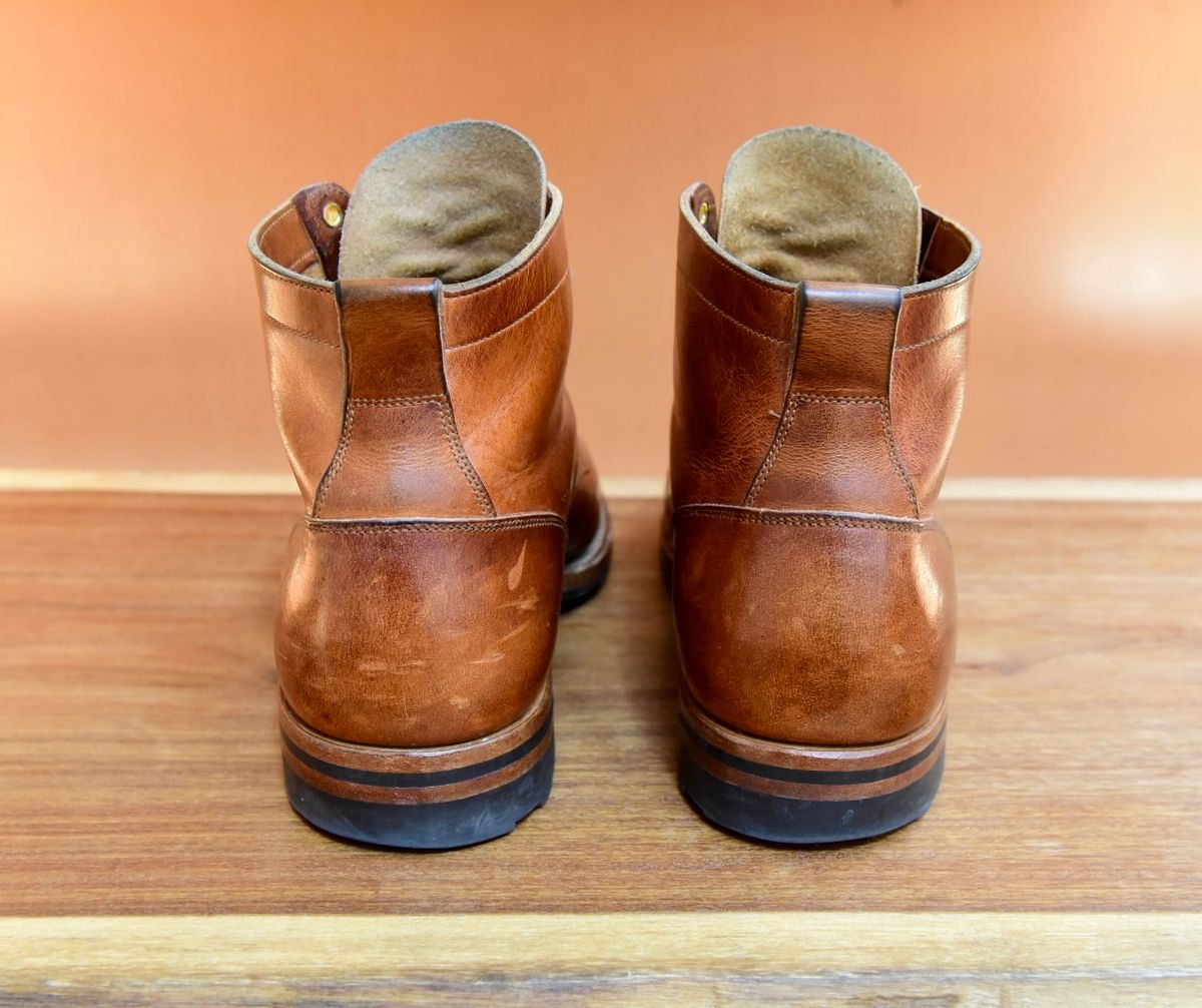Photo by broakes on May 26, 2025 of the Viberg Service Boot in Horween English Tan Cypress.