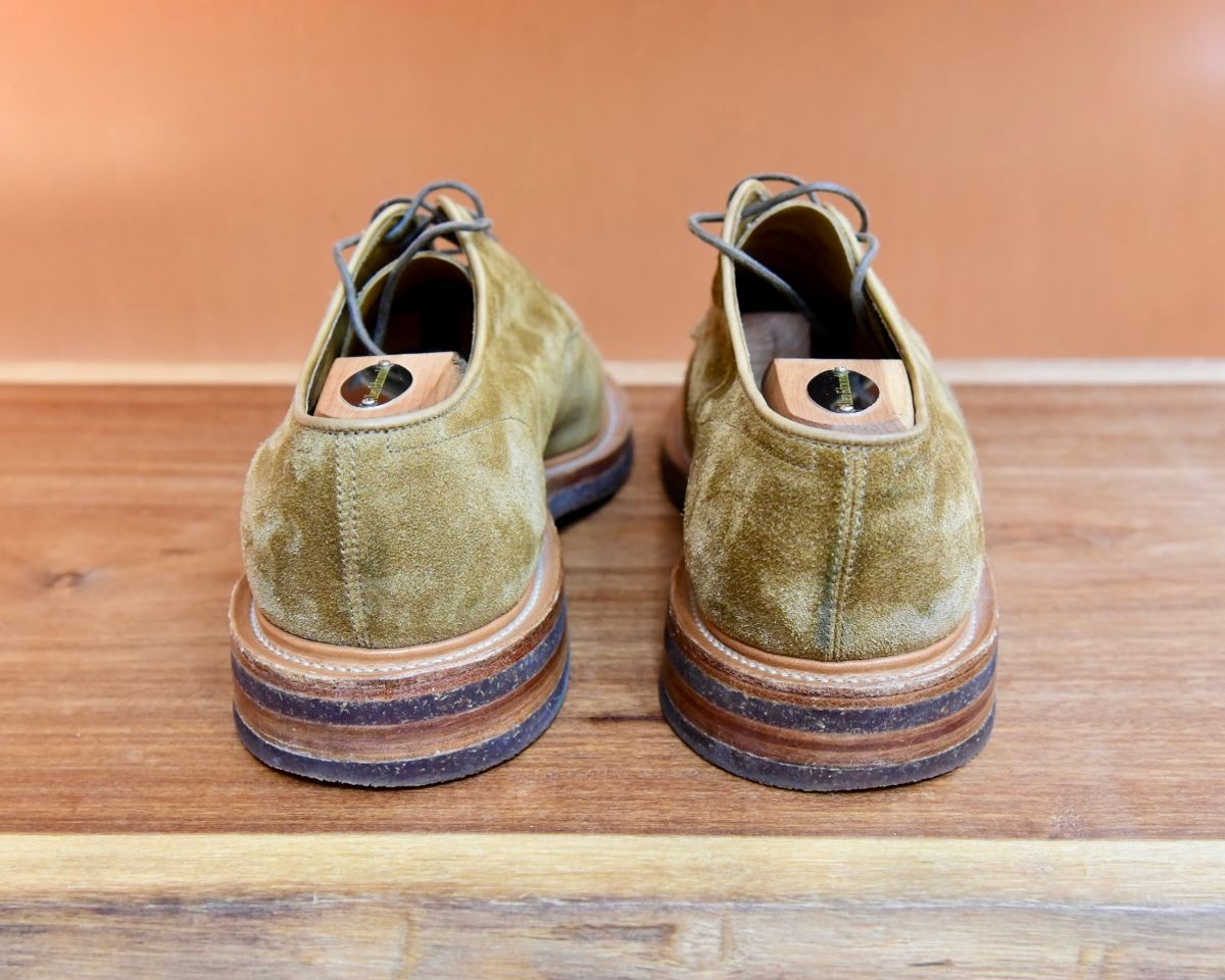Photo by broakes on May 26, 2025 of the Viberg Rockland Blucher in C.F. Stead Tobacco Janus Calf Suede.