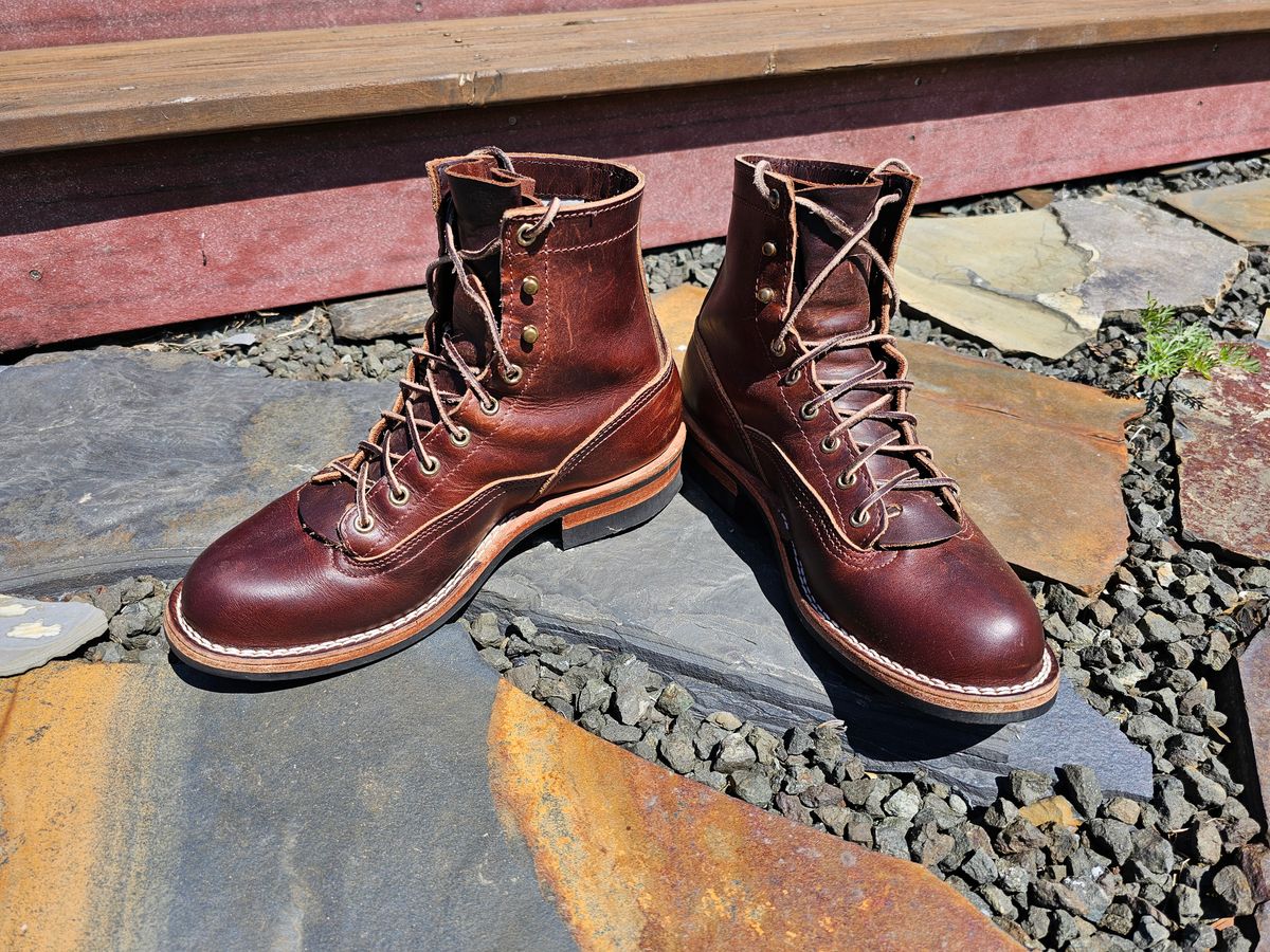 Photo by Dreadnaught on May 11, 2024 of the Nicks Lace to Toe Heritage in Italian Brown Cypress.