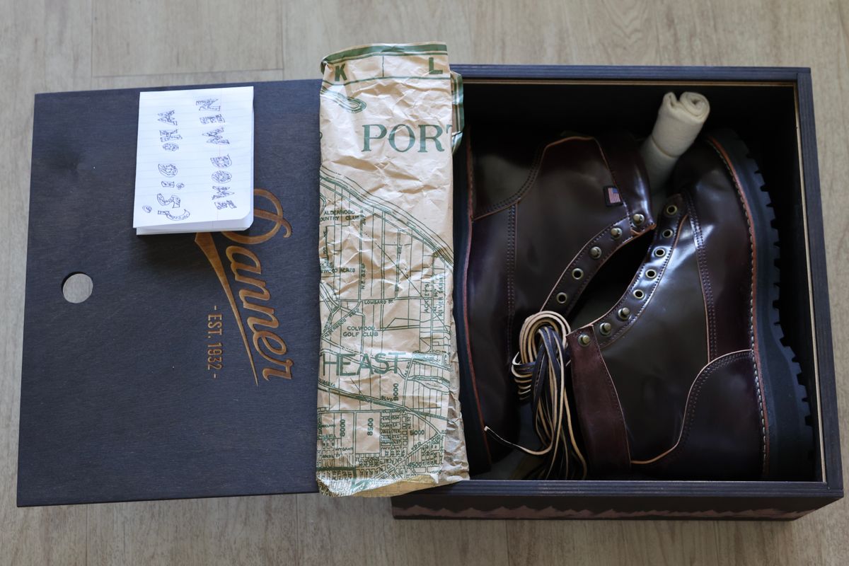 Photo by willygil on October 4, 2025 of the Danner Light in Horween Color 8 Shell Cordovan.
