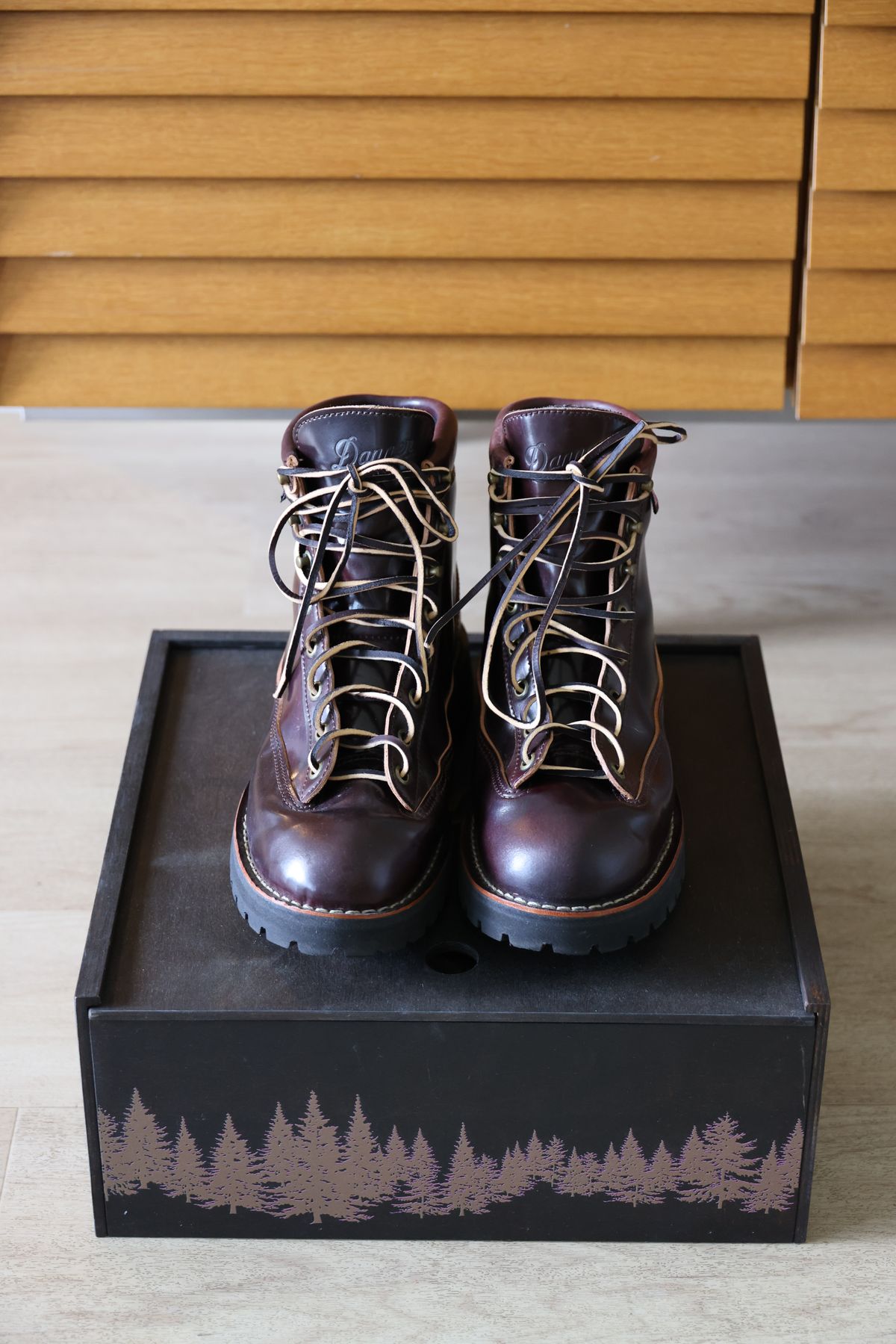 Photo by willygil on October 4, 2025 of the Danner Light in Horween Color 8 Shell Cordovan.