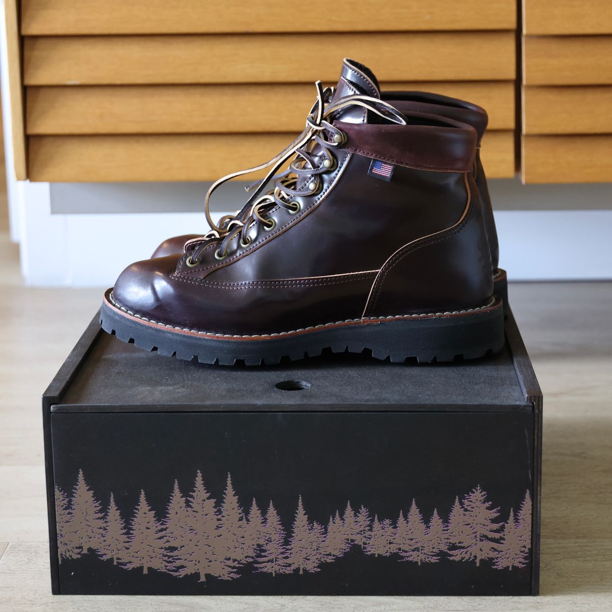 Photo by willygil on October 4, 2025 of the Danner Light in Horween Color 8 Shell Cordovan.