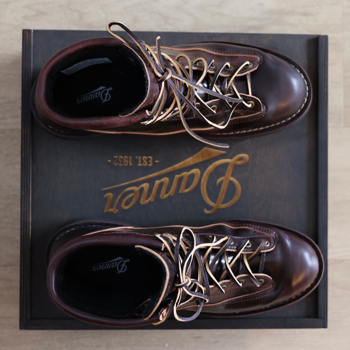 Photo by willygil on October 4, 2025 of the Danner Light in Horween Color 8 Shell Cordovan.