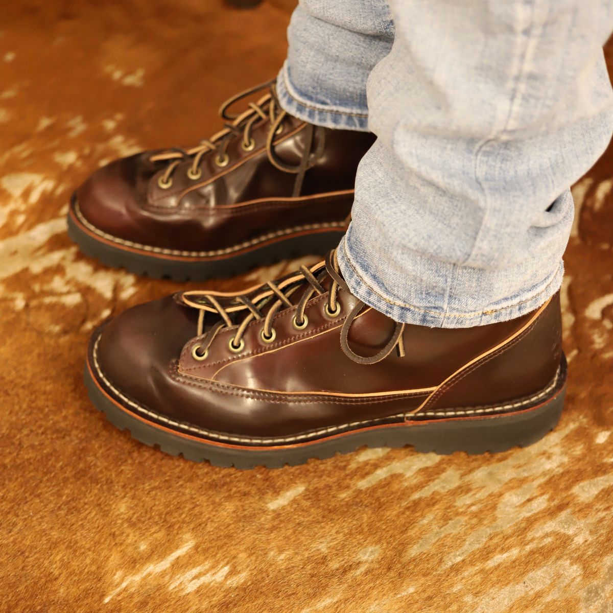 Photo by willygil on October 4, 2025 of the Danner Light in Horween Color 8 Shell Cordovan.