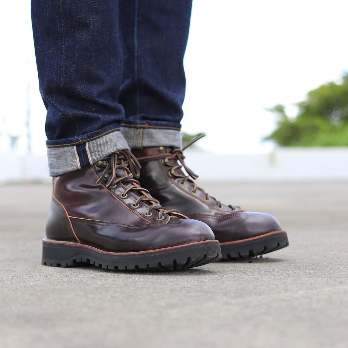 Photo by willygil on October 6, 2025 of the Danner Light in Horween Color 8 Shell Cordovan.