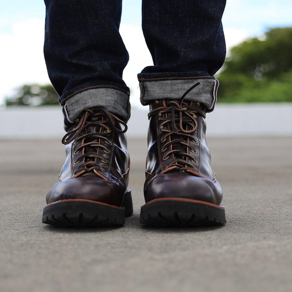 Photo by willygil on October 6, 2025 of the Danner Light in Horween Color 8 Shell Cordovan.