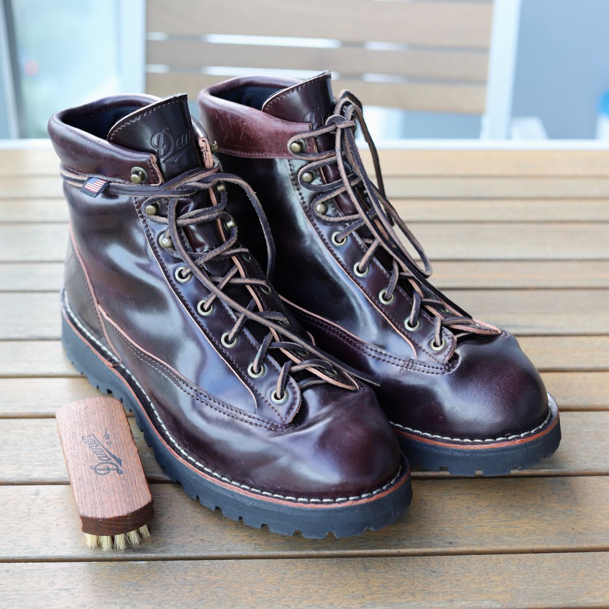 Photo by willygil on October 11, 2025 of the Danner Light in Horween Color 8 Shell Cordovan.