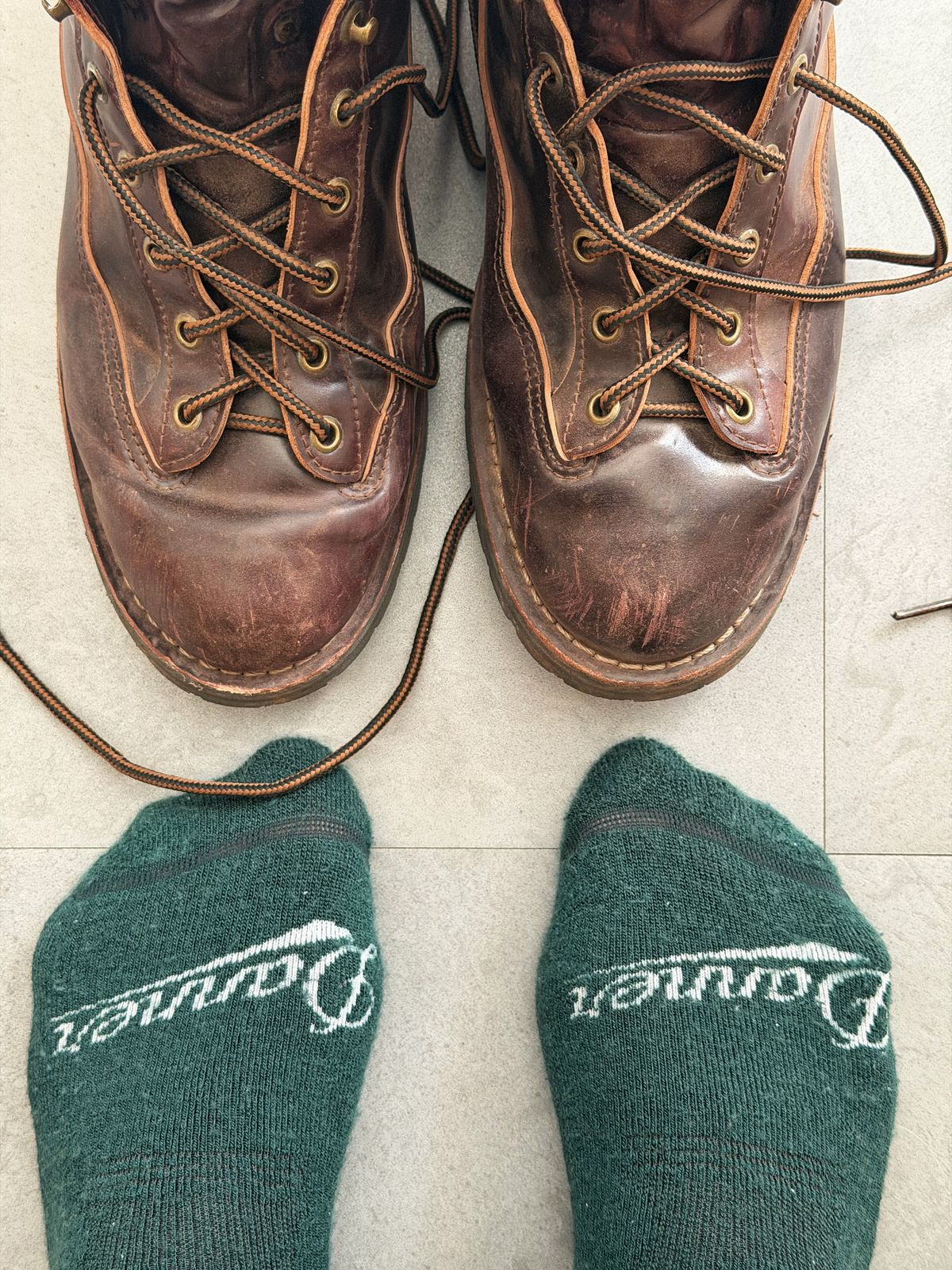 Photo by willygil on October 30, 2025 of the Danner Light in Horween Color 8 Shell Cordovan.