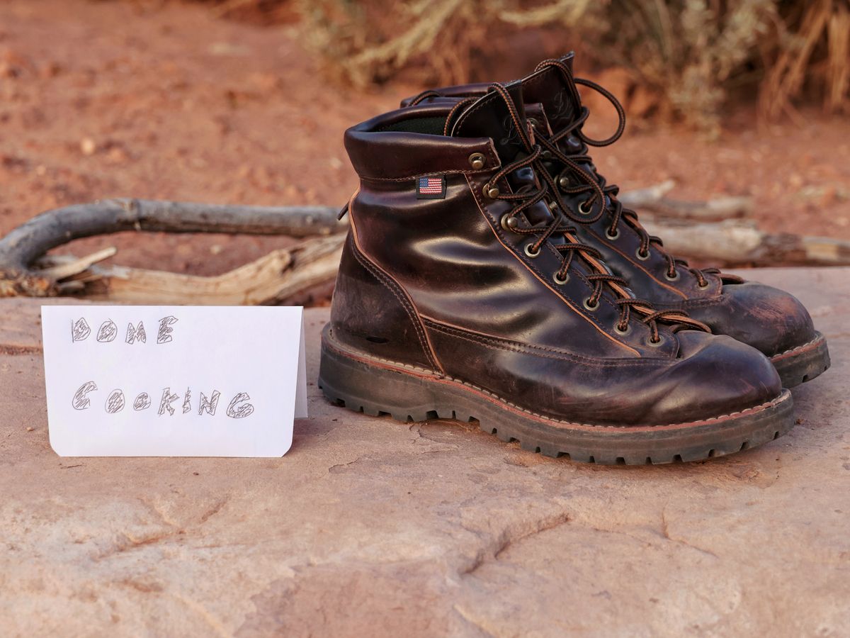 Photo by willygil on November 1, 2025 of the Danner Light in Horween Color 8 Shell Cordovan.