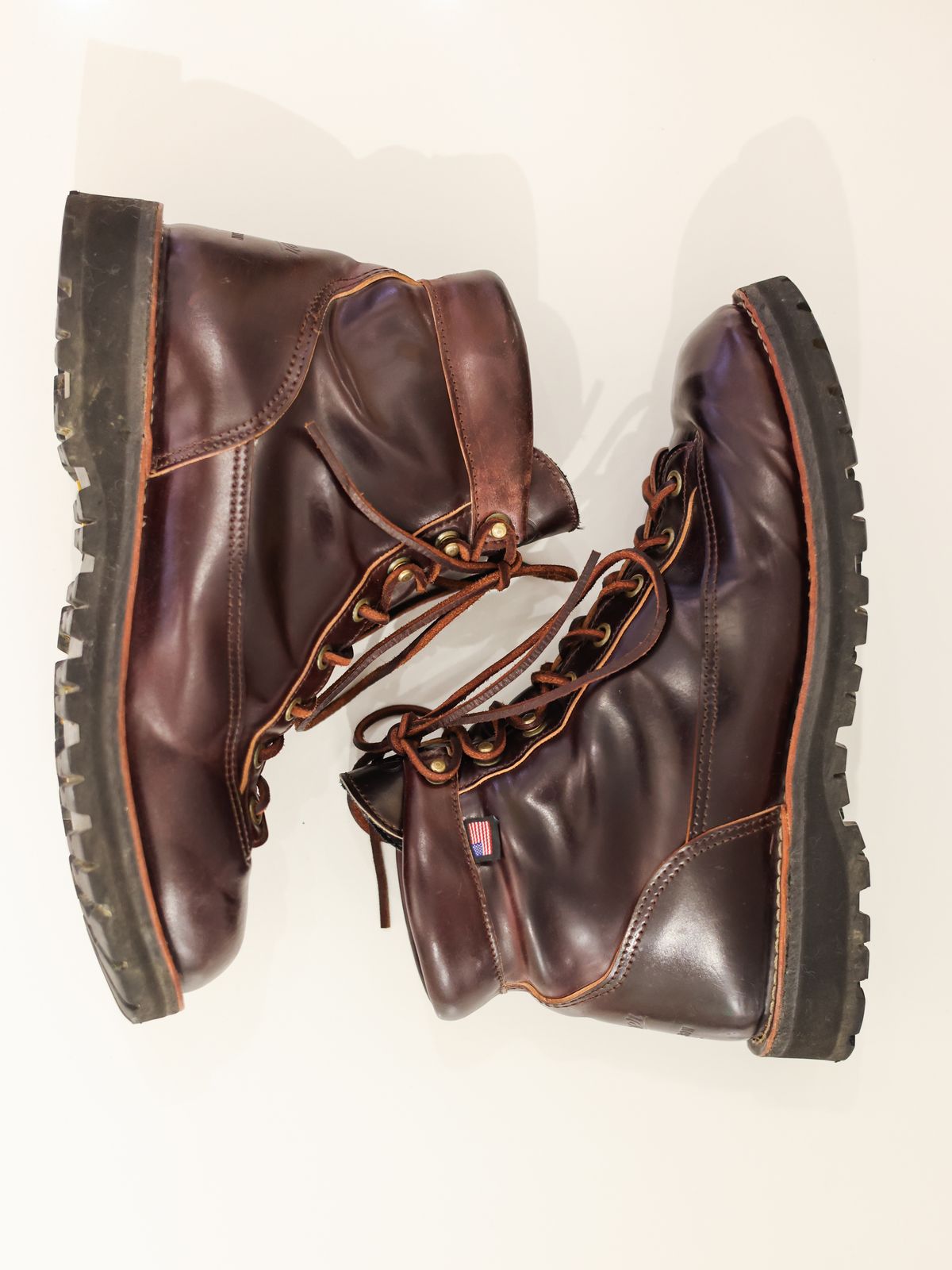 Photo by willygil on December 3, 2025 of the Danner Light in Horween Color 8 Shell Cordovan.