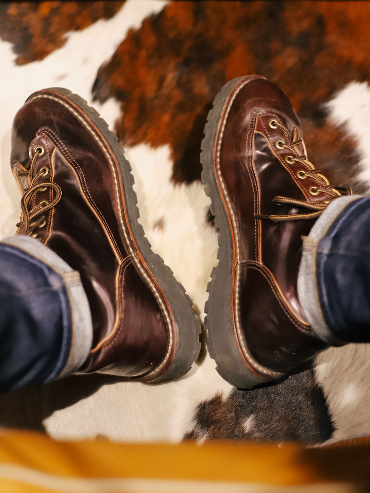 Photo by willygil on December 25, 2025 of the Danner Light in Horween Color 8 Shell Cordovan.