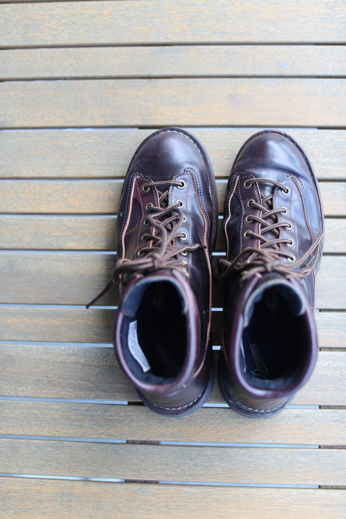 Photo by willygil on March 7, 2026 of the Danner Light in Horween Color 8 Shell Cordovan.