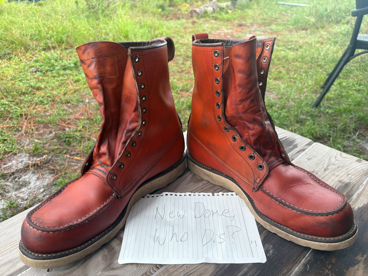 Photo by MuttBarker on October 5, 2025 of the Red Wing Irish Setter Sport Boot 877 in S.B. Foot Oro-Russet Abilene.