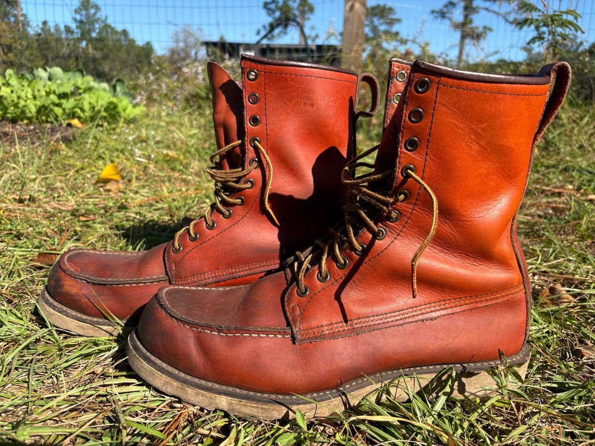 Photo by MuttBarker on November 5, 2025 of the Red Wing Irish Setter Sport Boot 877 in S.B. Foot Oro-Russet Abilene.