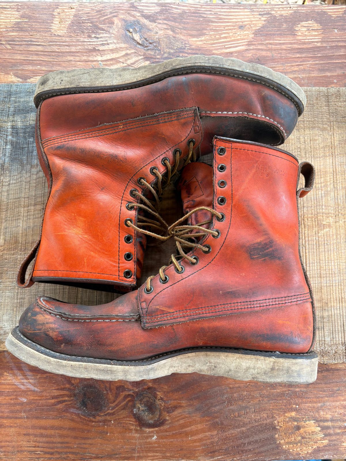 Photo by MuttBarker on February 5, 2026 of the Red Wing Irish Setter Sport Boot 877 in S.B. Foot Oro-Russet Abilene.