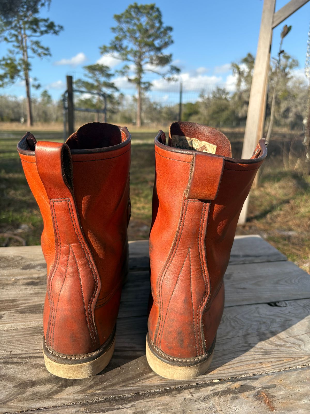 Photo by MuttBarker on March 4, 2026 of the Red Wing Irish Setter Sport Boot 877 in S.B. Foot Oro-Russet Abilene.
