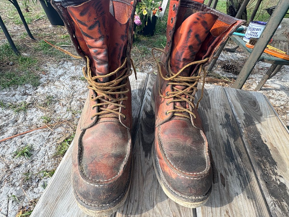 Photo by MuttBarker on March 27, 2026 of the Red Wing Irish Setter Sport Boot 877 in S.B. Foot Oro-Russet Abilene.