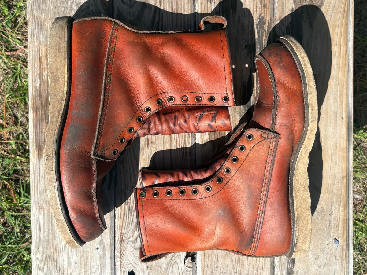 Photo by MuttBarker on April 4, 2026 of the Red Wing Irish Setter Sport Boot 877 in S.B. Foot Oro-Russet Abilene.