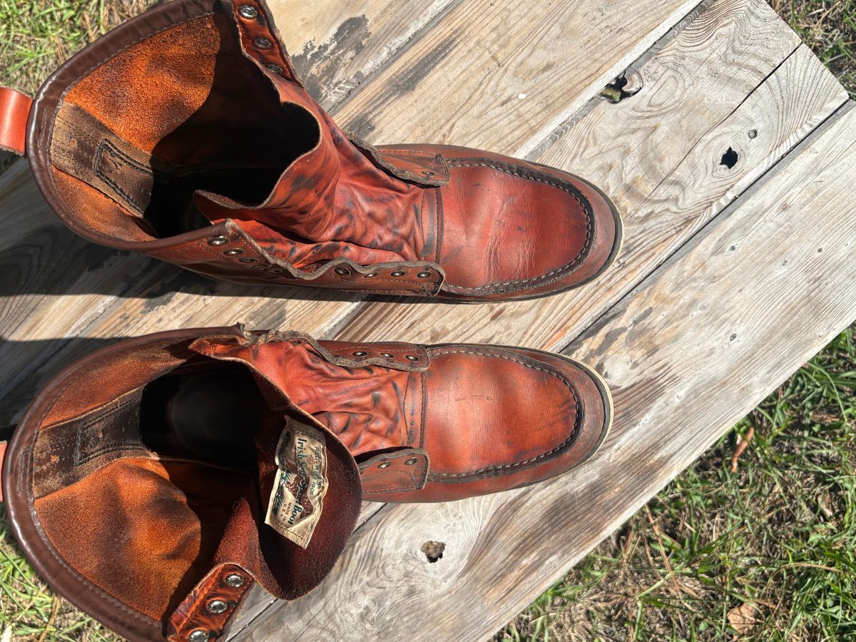 Photo by MuttBarker on April 4, 2026 of the Red Wing Irish Setter Sport Boot 877 in S.B. Foot Oro-Russet Abilene.
