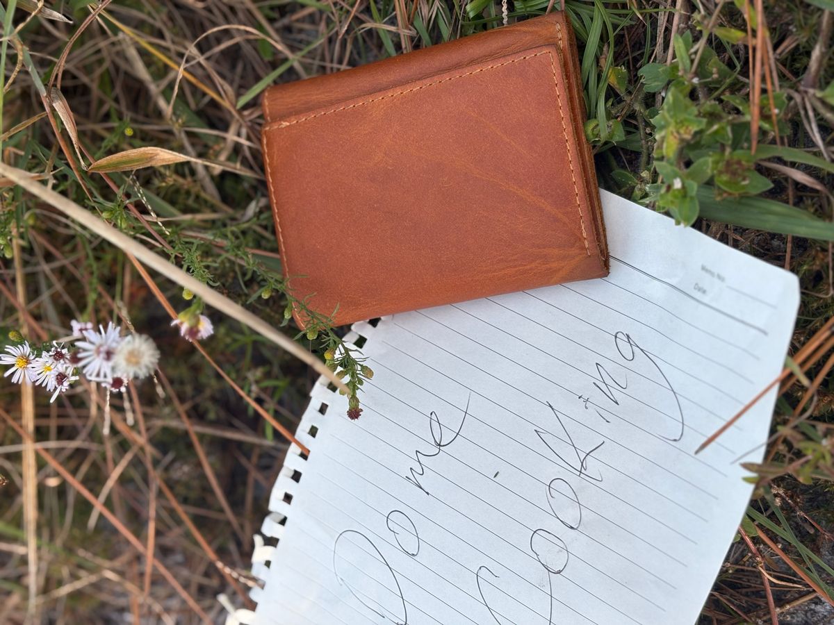 Photo by MuttBarker on November 5, 2025 of the Rodos Leather Crafts Camel Full Grain Leather Trifold Wallet in Tochigi Oil Vachetta #1 Light Brown.