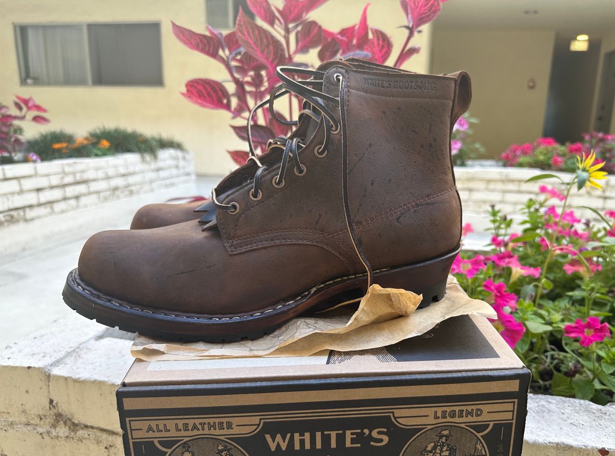Photo by hidenseek on October 1, 2024 of the White's Semi-Dress in CF Stead Urban Brown Re-Tan Waxed Kudu.