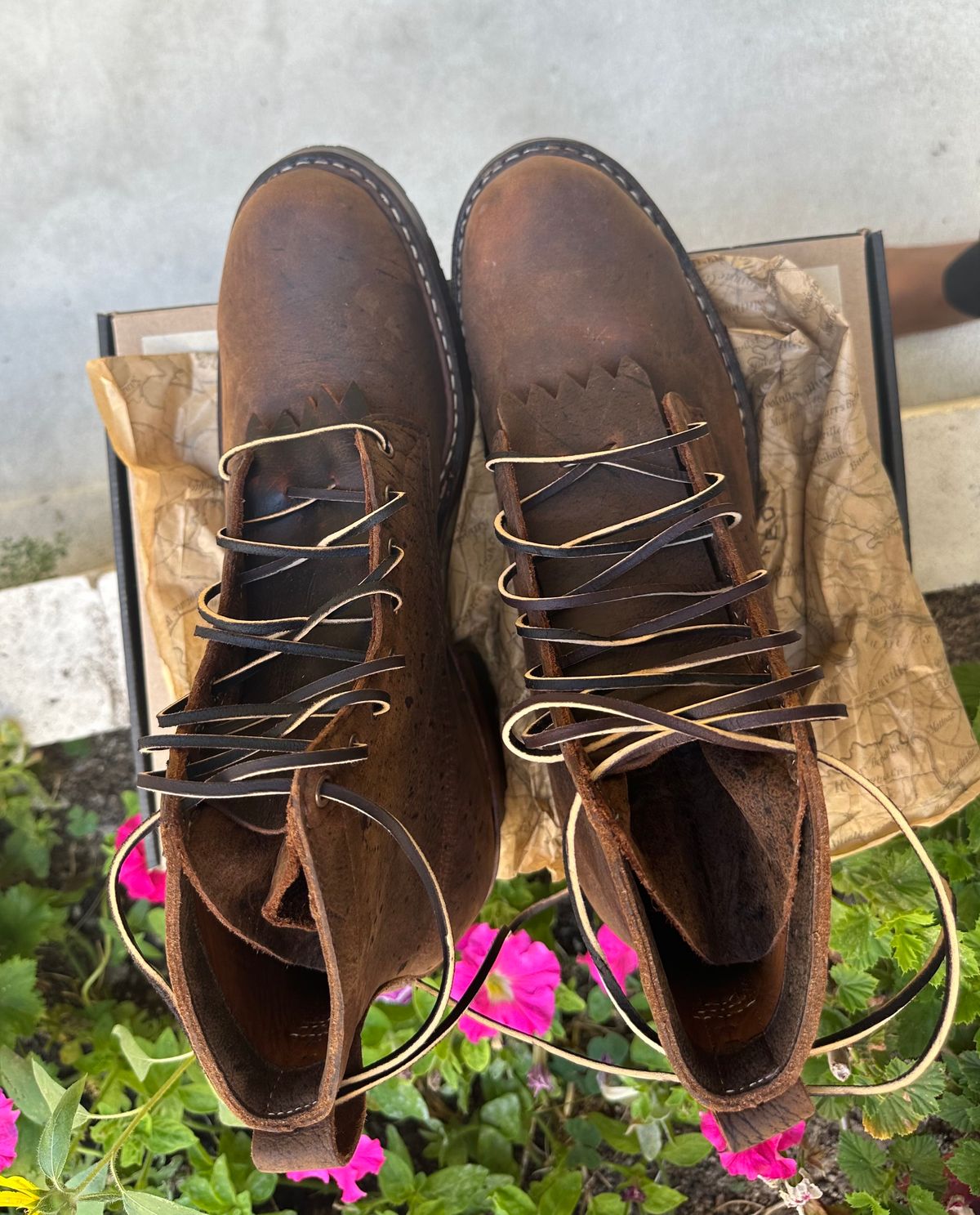 Photo by hidenseek on October 1, 2024 of the White's Semi-Dress in CF Stead Urban Brown Re-Tan Waxed Kudu.