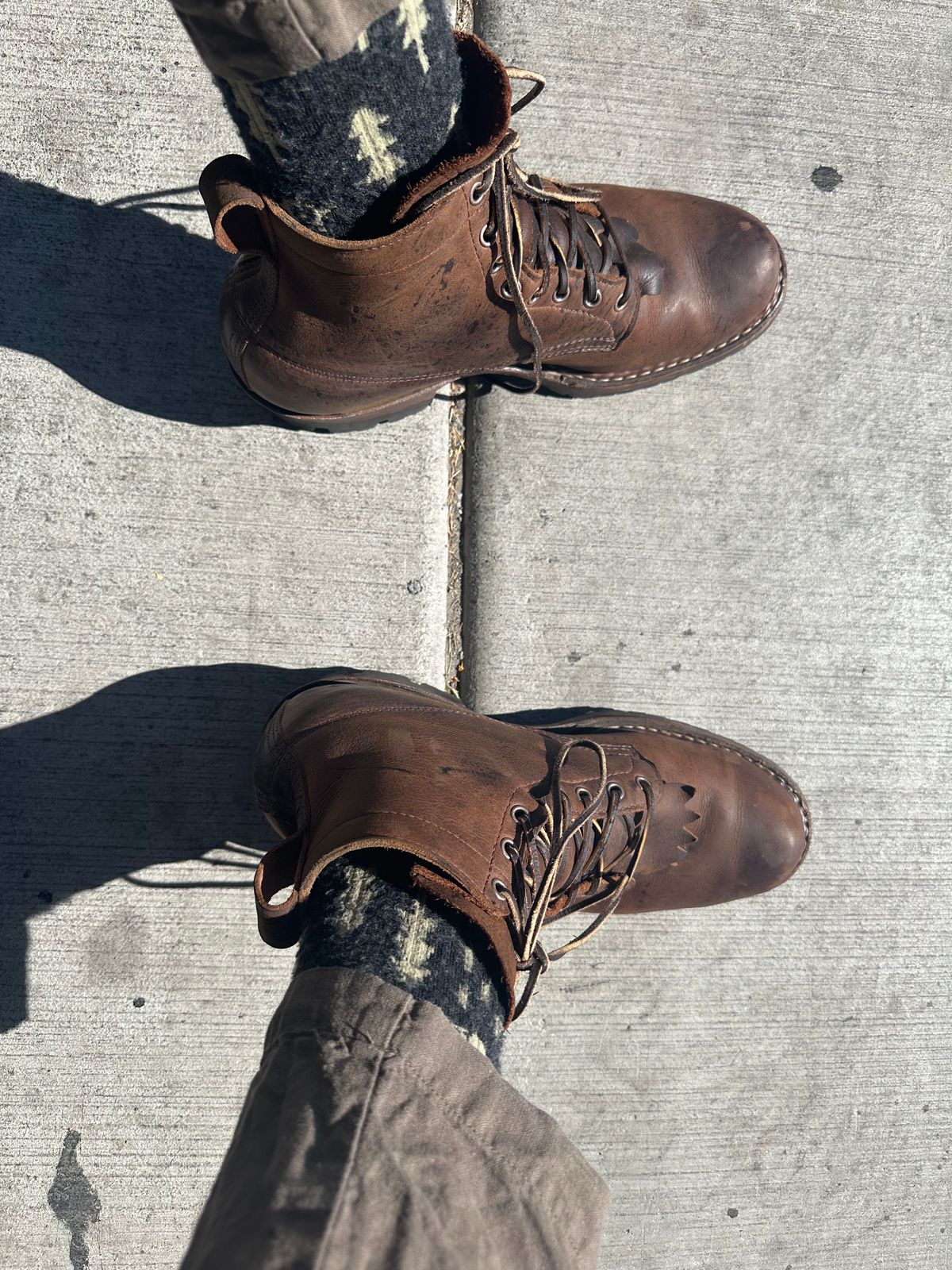 Photo by hidenseek on October 12, 2024 of the White's Semi-Dress in CF Stead Urban Brown Re-Tan Waxed Kudu.
