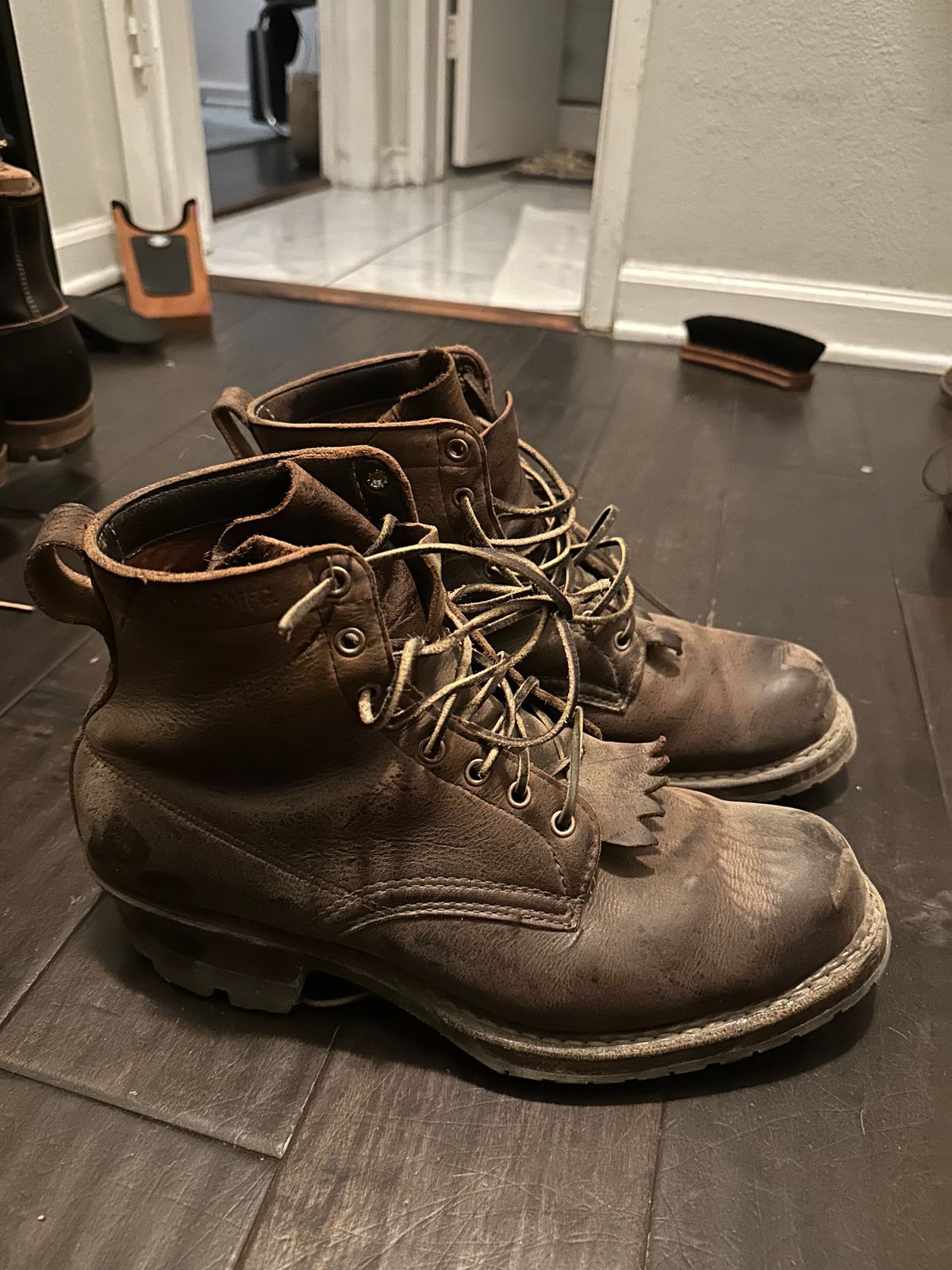 Photo by hidenseek on October 31, 2024 of the White's Semi-Dress in CF Stead Urban Brown Re-Tan Waxed Kudu.