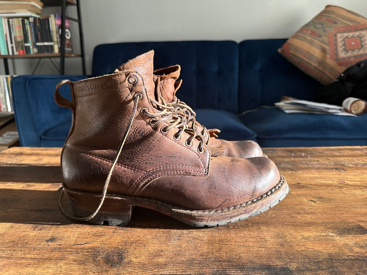 Photo by hidenseek on November 4, 2024 of the White's Semi-Dress in CF Stead Urban Brown Re-Tan Waxed Kudu.
