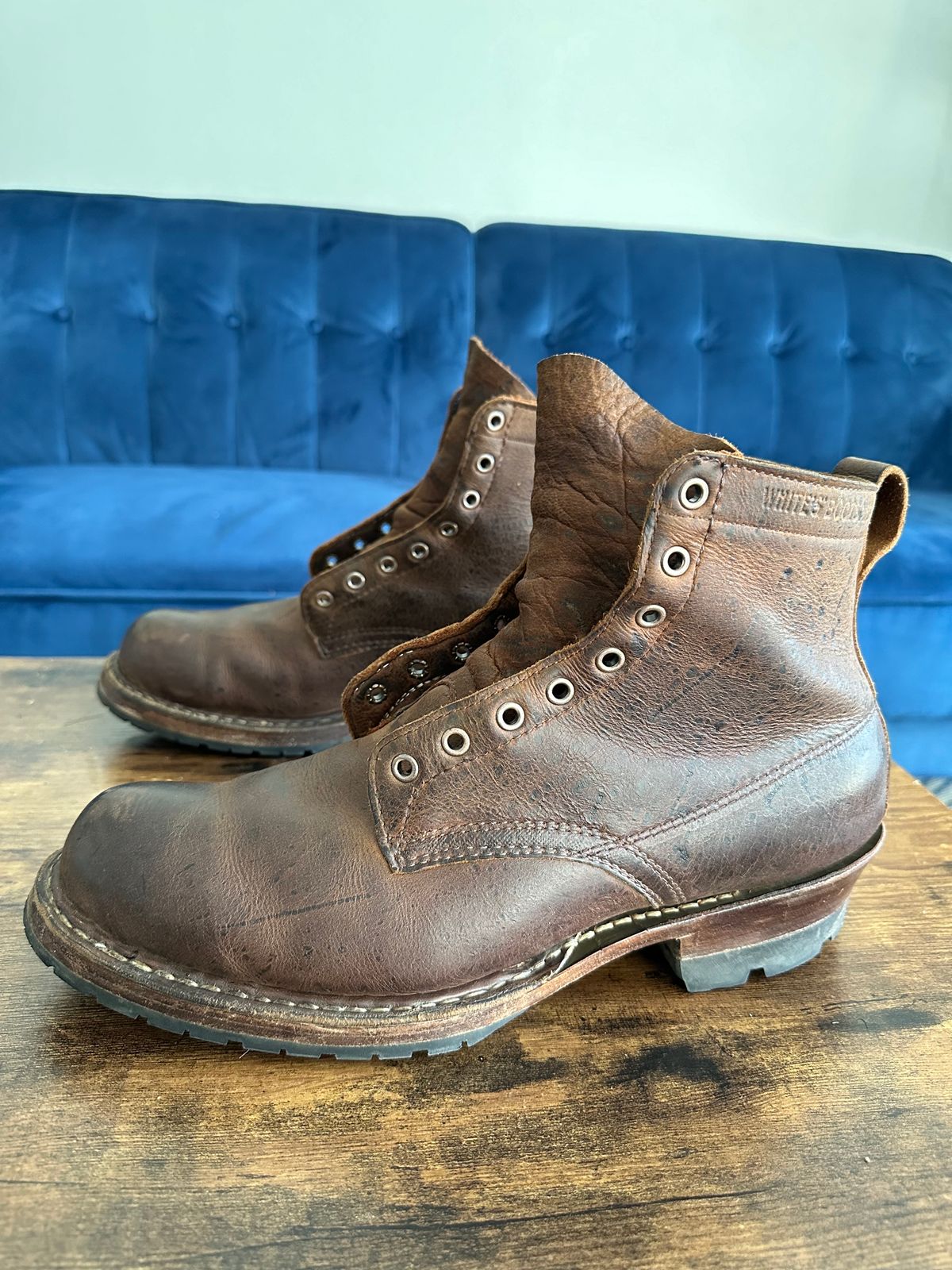 Photo by hidenseek on November 4, 2024 of the White's Semi-Dress in CF Stead Urban Brown Re-Tan Waxed Kudu.