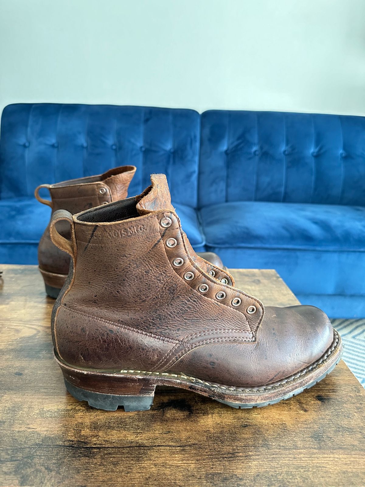 Photo by hidenseek on November 4, 2024 of the White's Semi-Dress in CF Stead Urban Brown Re-Tan Waxed Kudu.