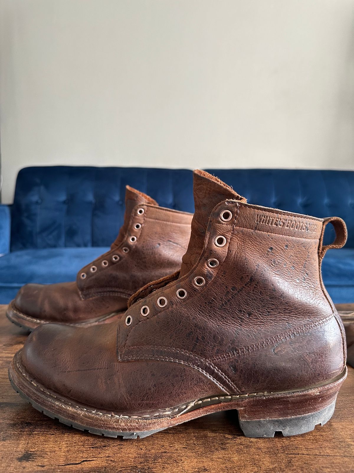 Photo by hidenseek on December 5, 2024 of the White's Semi-Dress in CF Stead Urban Brown Re-Tan Waxed Kudu.