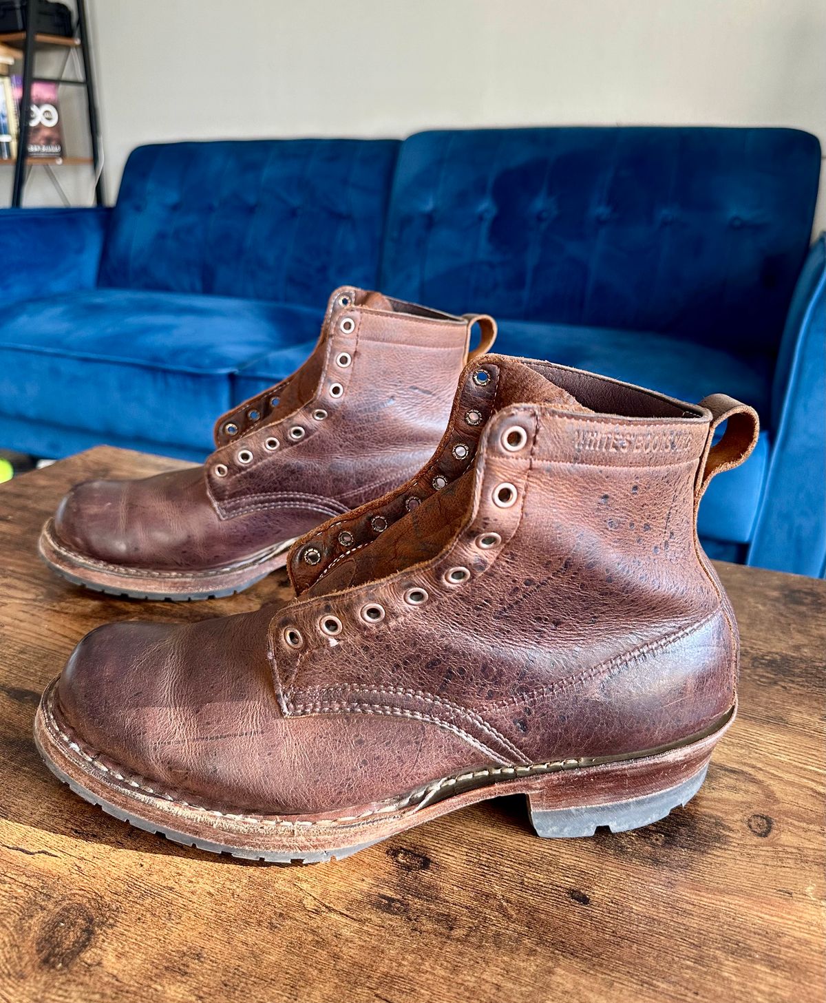 Photo by hidenseek on January 3, 2025 of the White's Semi-Dress in CF Stead Urban Brown Re-Tan Waxed Kudu.