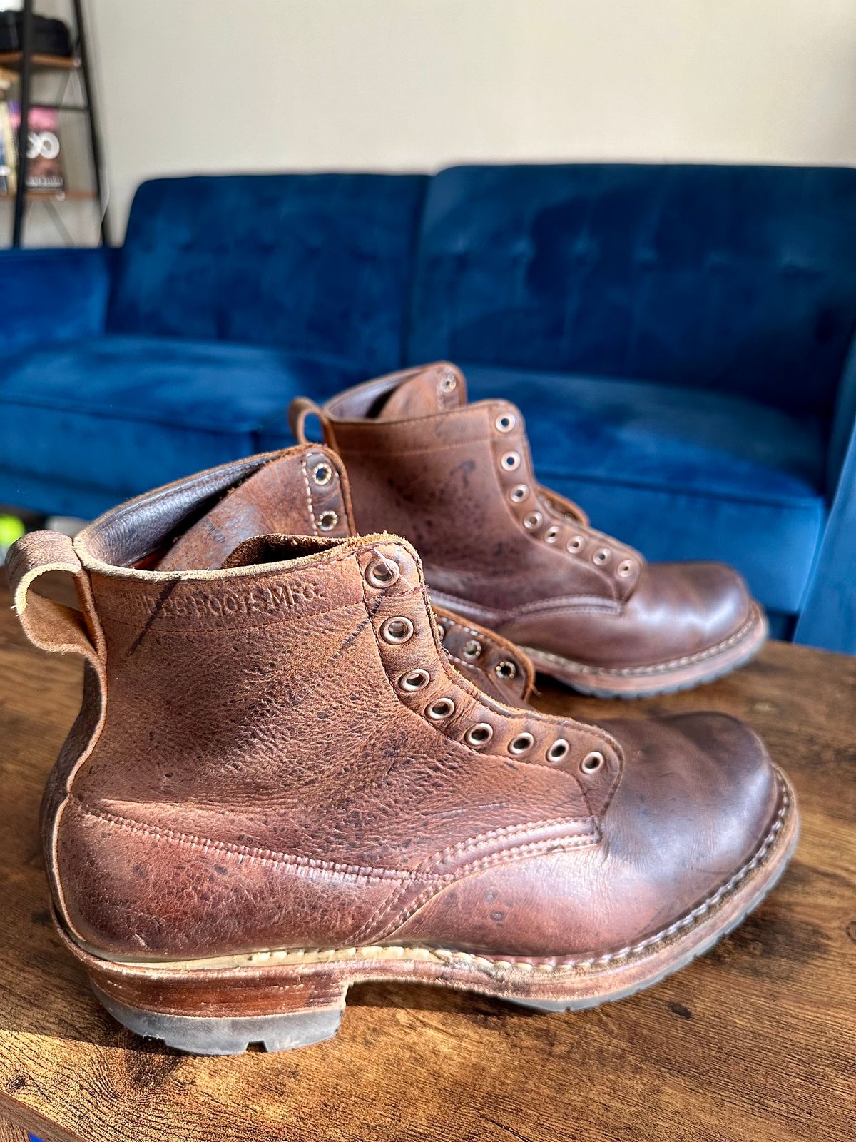 Photo by hidenseek on January 3, 2025 of the White's Semi-Dress in CF Stead Urban Brown Re-Tan Waxed Kudu.
