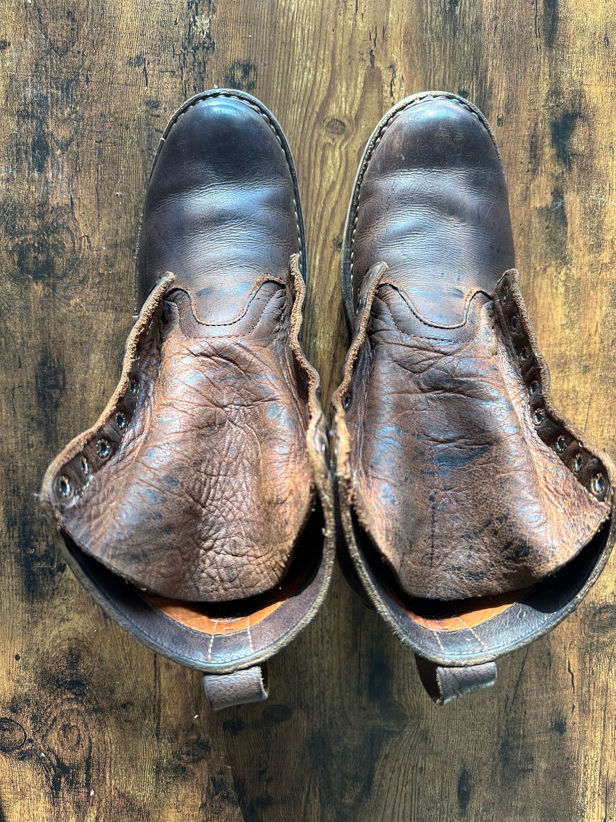 Photo by hidenseek on January 3, 2025 of the White's Semi-Dress in CF Stead Urban Brown Re-Tan Waxed Kudu.