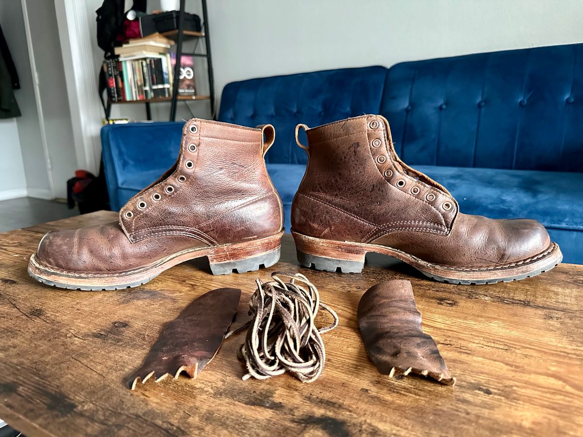 Photo by hidenseek on February 5, 2025 of the White's Semi-Dress in CF Stead Urban Brown Re-Tan Waxed Kudu.