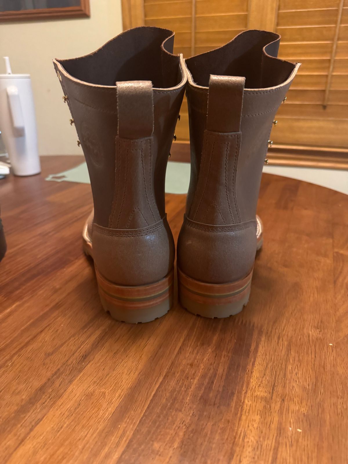 Photo by Babyd69 on September 27, 2025 of the Frank's Boots Ground Pounder in Horween Natural Waxed Flesh.