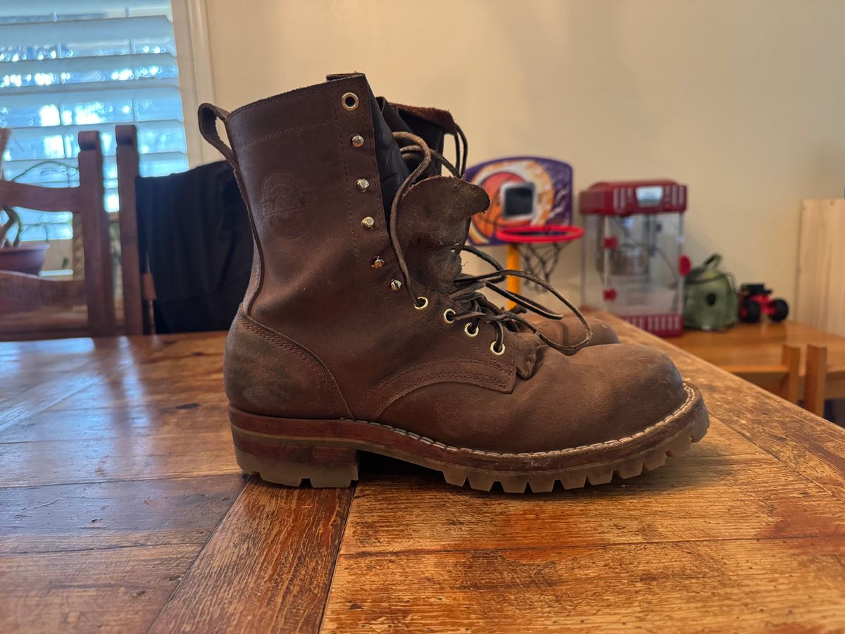 Photo by Babyd69 on February 4, 2026 of the Frank's Boots Ground Pounder in Horween Natural Waxed Flesh.