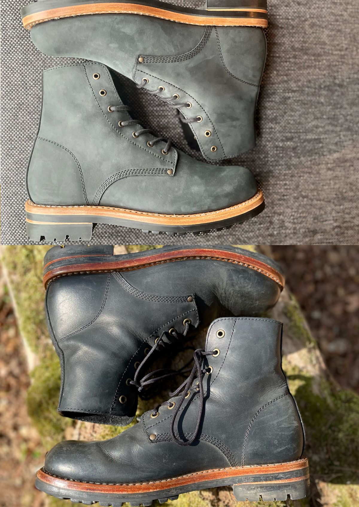 Photo by sbjweyk on April 1, 2025 of the Urban Shepherd Scout Charcoal in Waxed Portugese Calfskin.