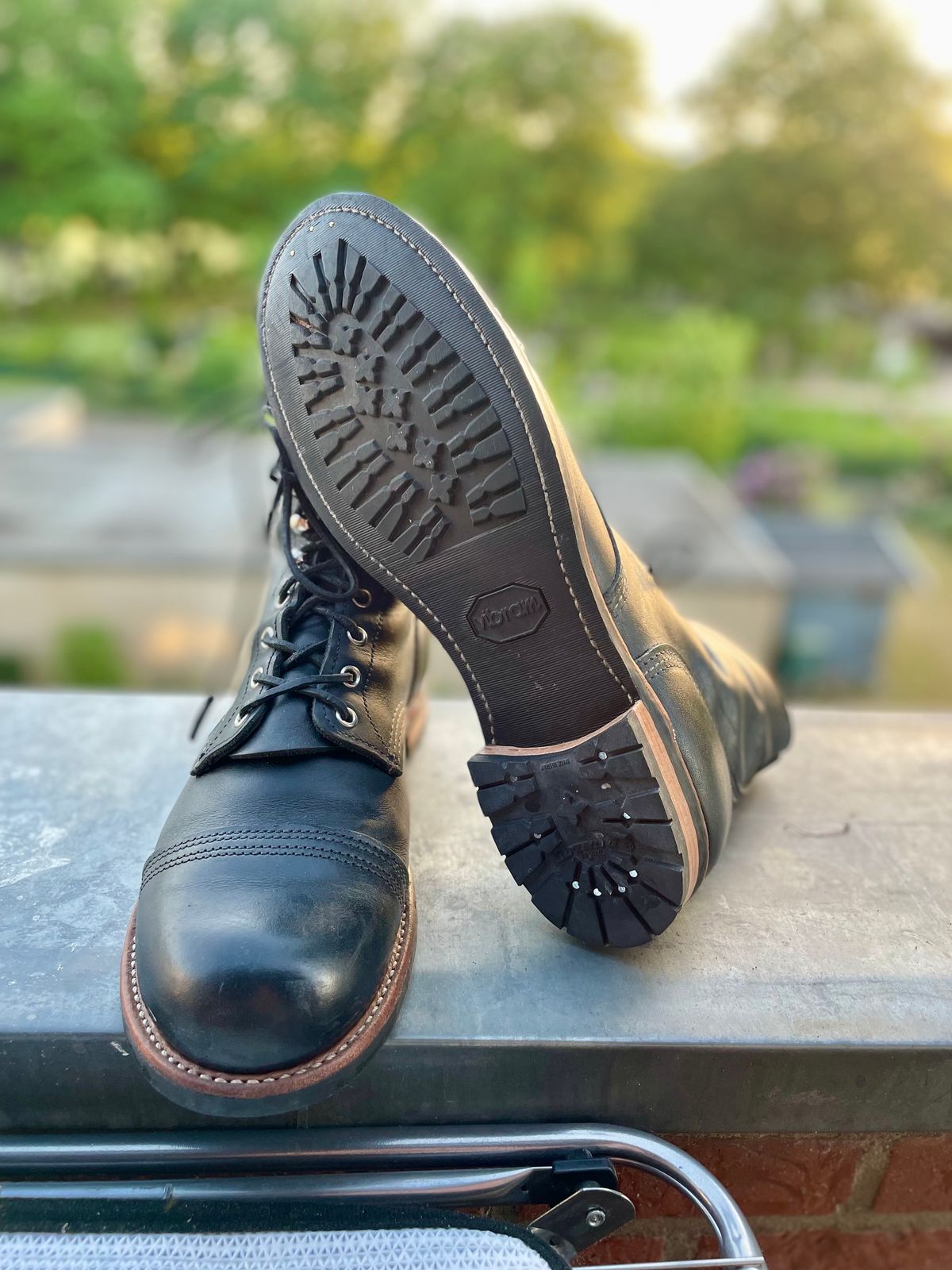 Photo by sbjweyk on May 14, 2025 of the Red Wing Iron Ranger in S.B. Foot Black Harness.